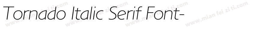 Tornado Italic Serif Font字体转换